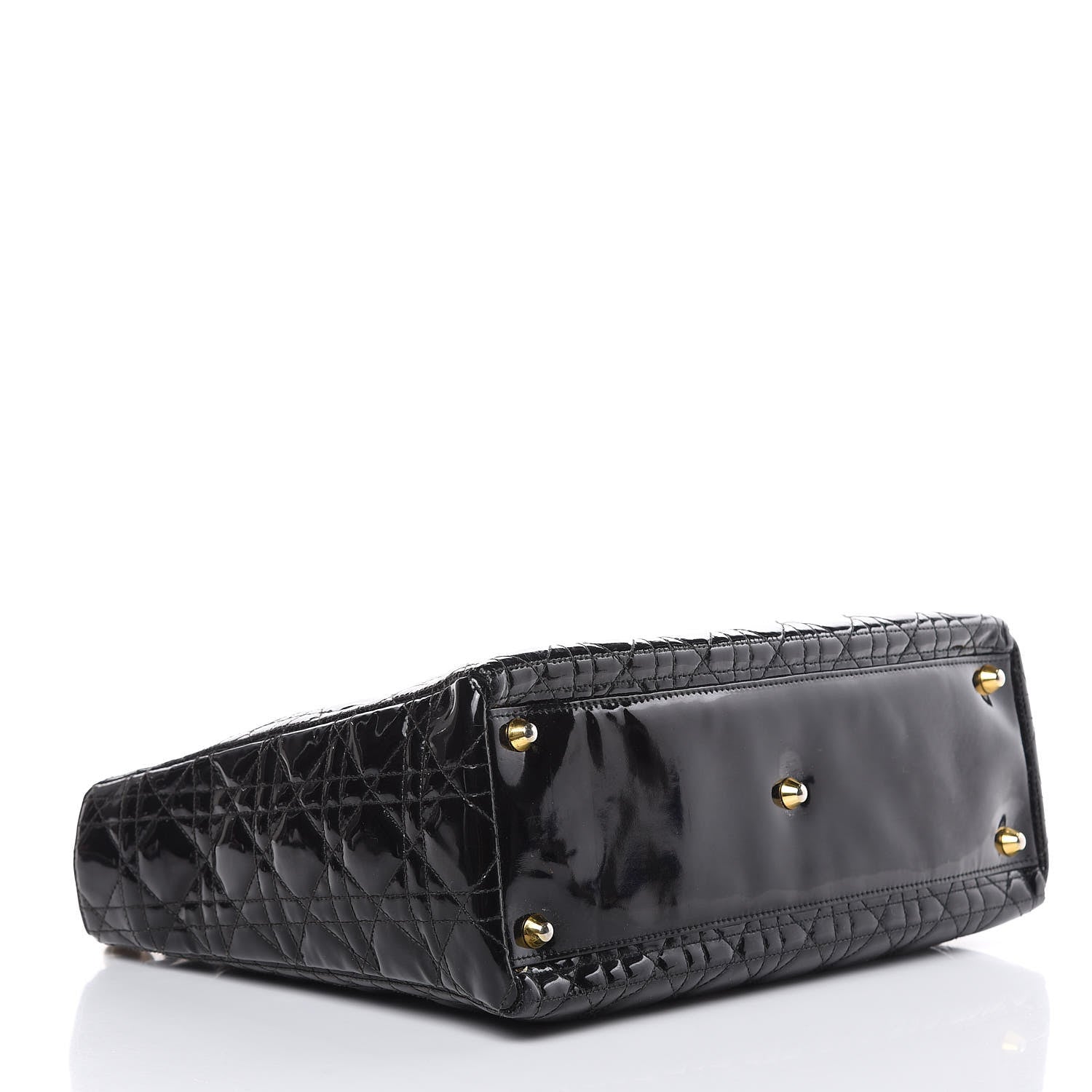 Christian Dior Patent Cannage Large Lady Dior Black 4 of 16