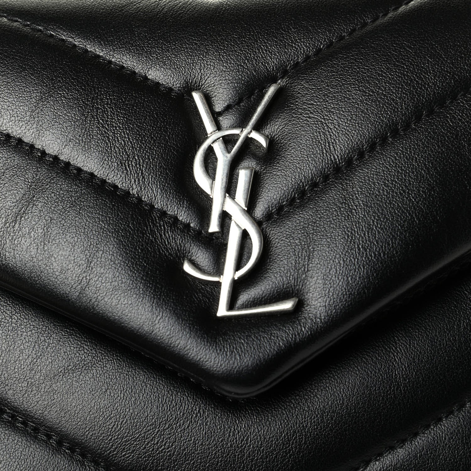 Saint Laurent Calfskin Y Quilted Monogram Toy Loulou Crossbody Bag Black 5 of 6