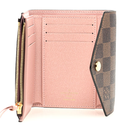 Louis Vuitton Damier Ebene Victorine Wallet Rose Ballerine 5 of 6
