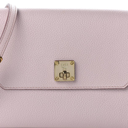 MCM Grained Calfskin Small Milla Clutch Pale Mauve 9 of 9