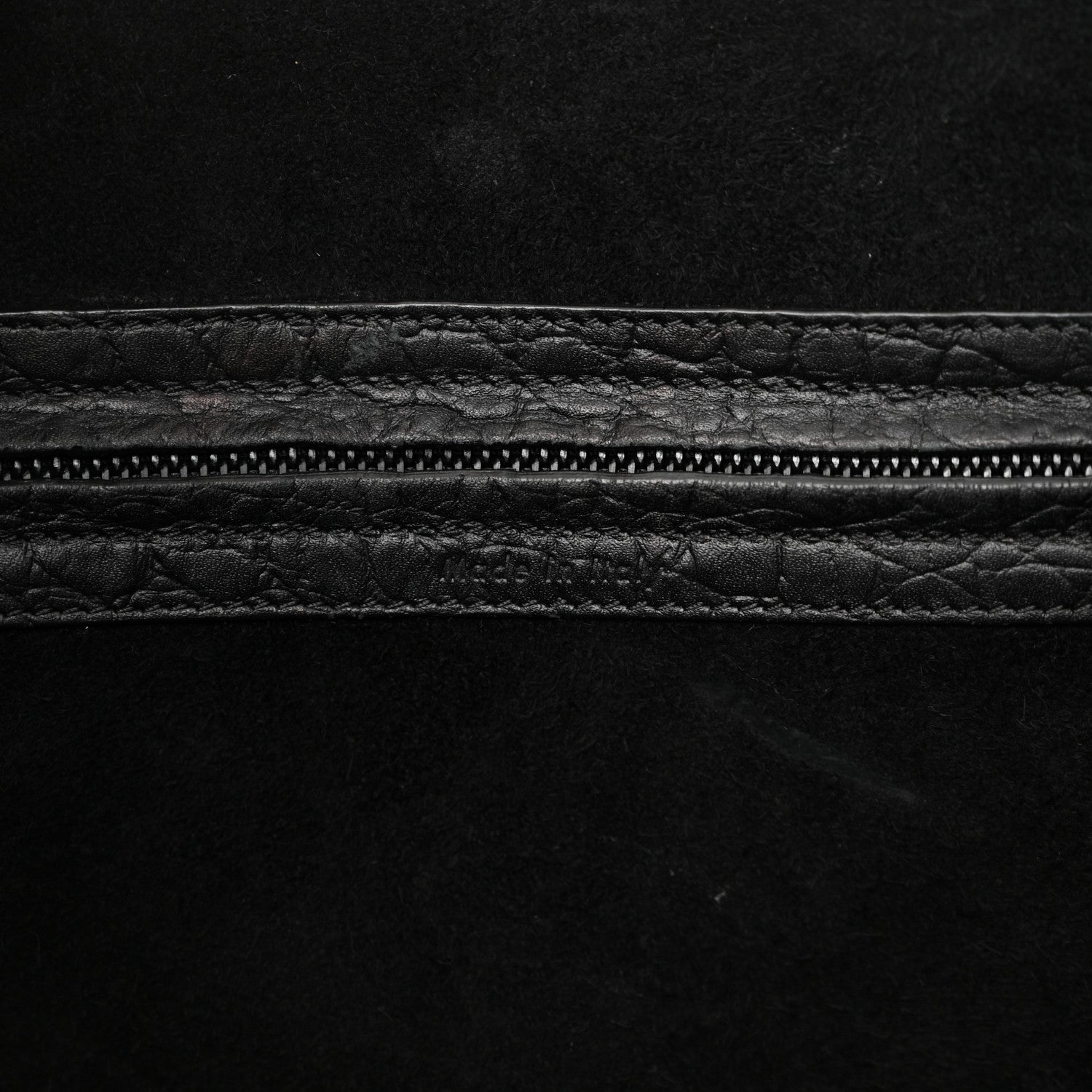 Celine Crocodile Embossed Calfskin Medium Phantom Luggage Black 7 of 16