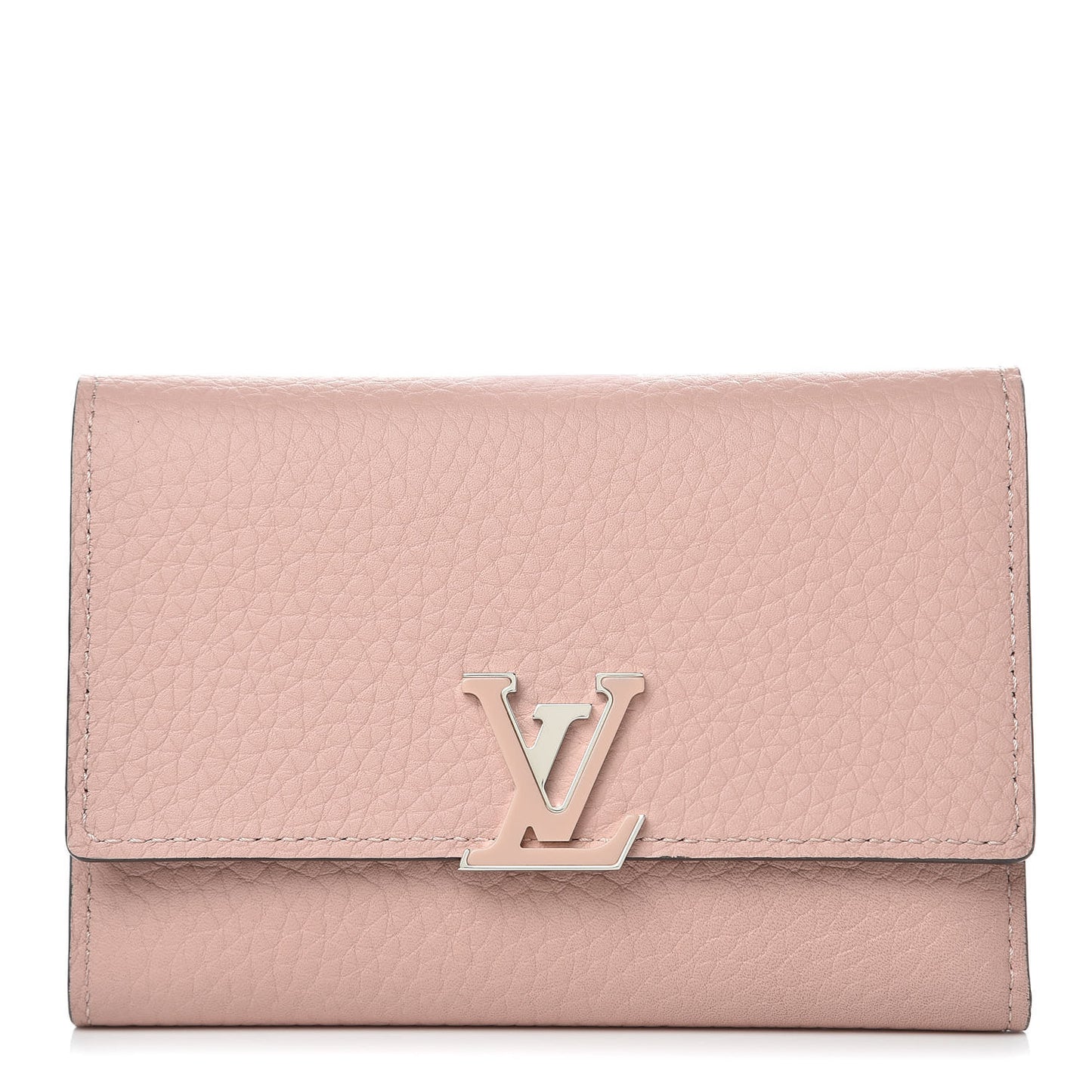 Taurillon Capucines Compact Wallet Magnolia