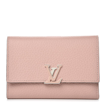 Louis Vuitton Taurillon Capucines Compact Wallet Magnolia 1 of 6