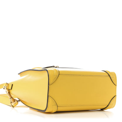 Celine Palmelato Calfskin Nano Luggage Sunflower 4 of 9