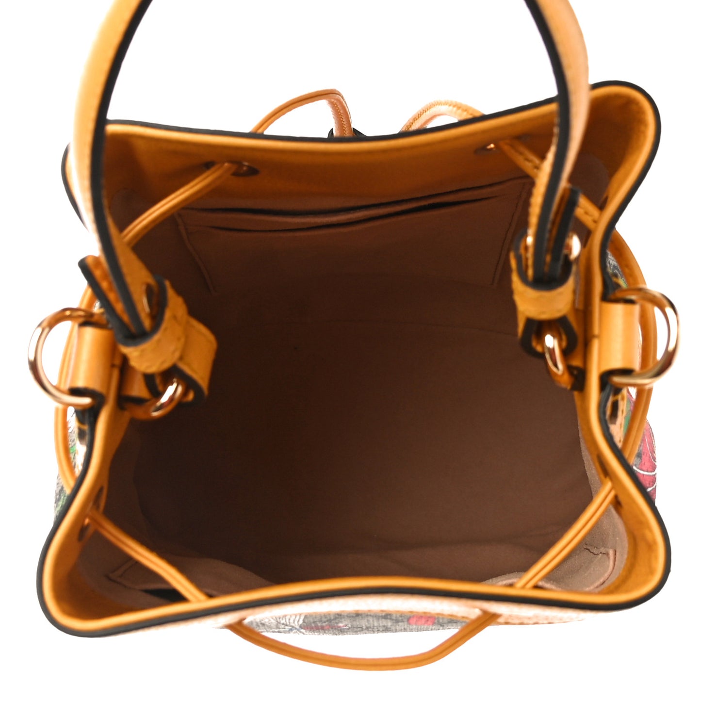 GG Supreme Monogram Flora Small Ophidia Bucket Bag Beige Multicolor Crop