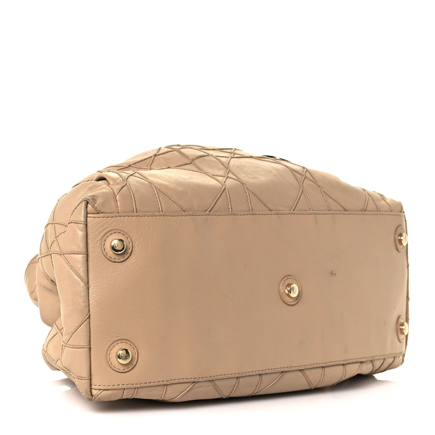 Christian Dior Lambskin Cannage Medium Le Trente Tote Beige 3 of 15