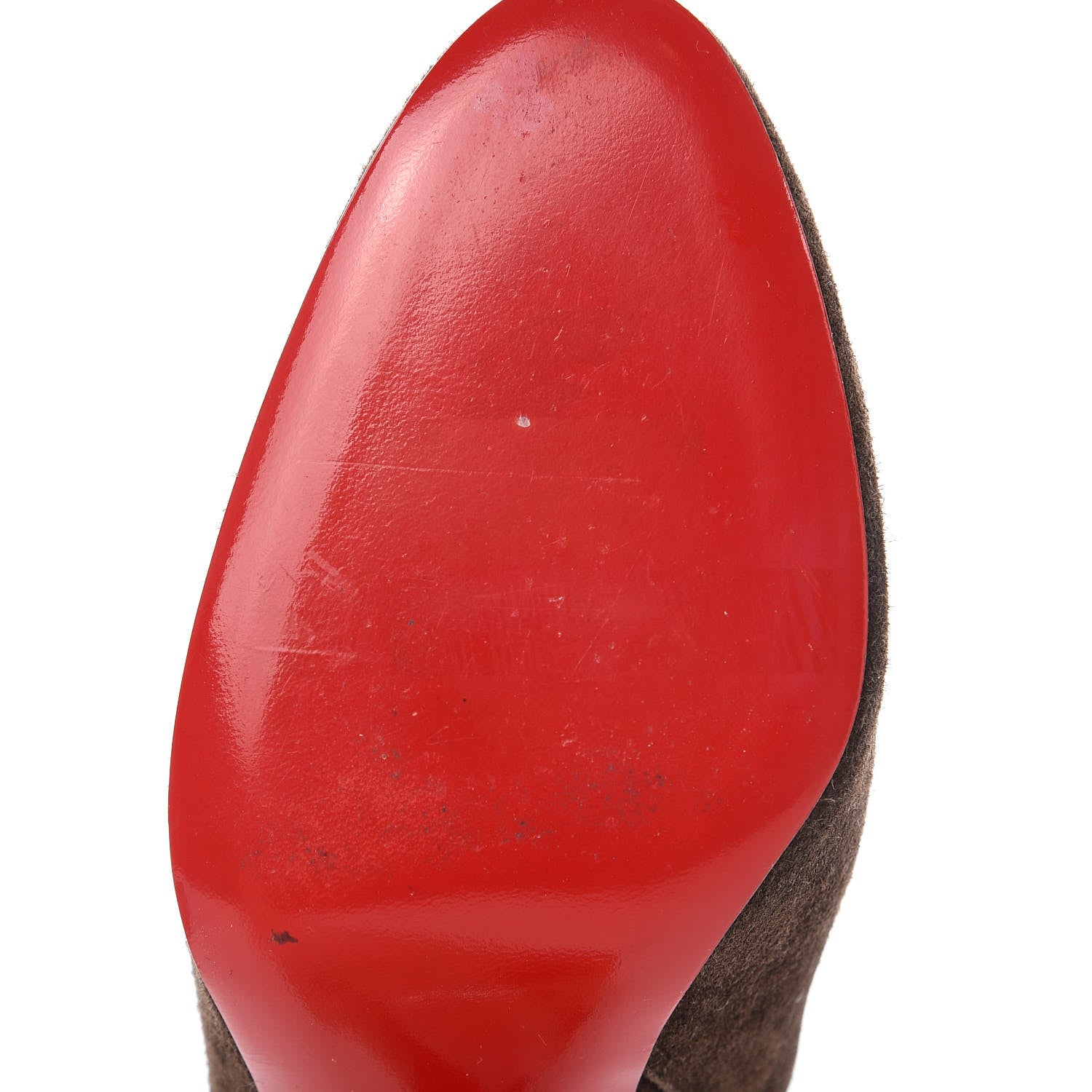 Christian Louboutin Veau Velours Miss Tack Booty 85 Ankle Boots 38 Coffee 7 of 10