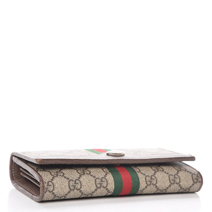 Gucci GG Supreme Monogram Web Ophidia Wallet On Chain Brown 4 of 10