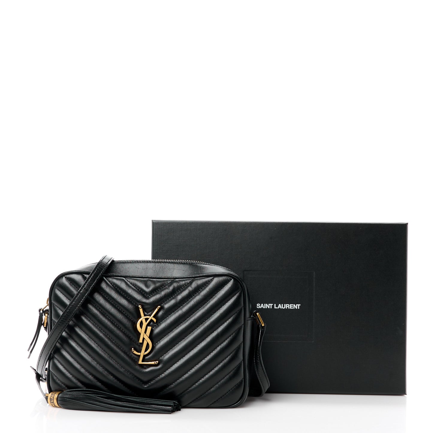 Calfskin Matelasse Monogram Lou Camera Bag Black