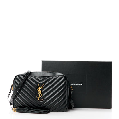 Saint Laurent Calfskin Matelasse Monogram Lou Camera Bag Black 13 of 13