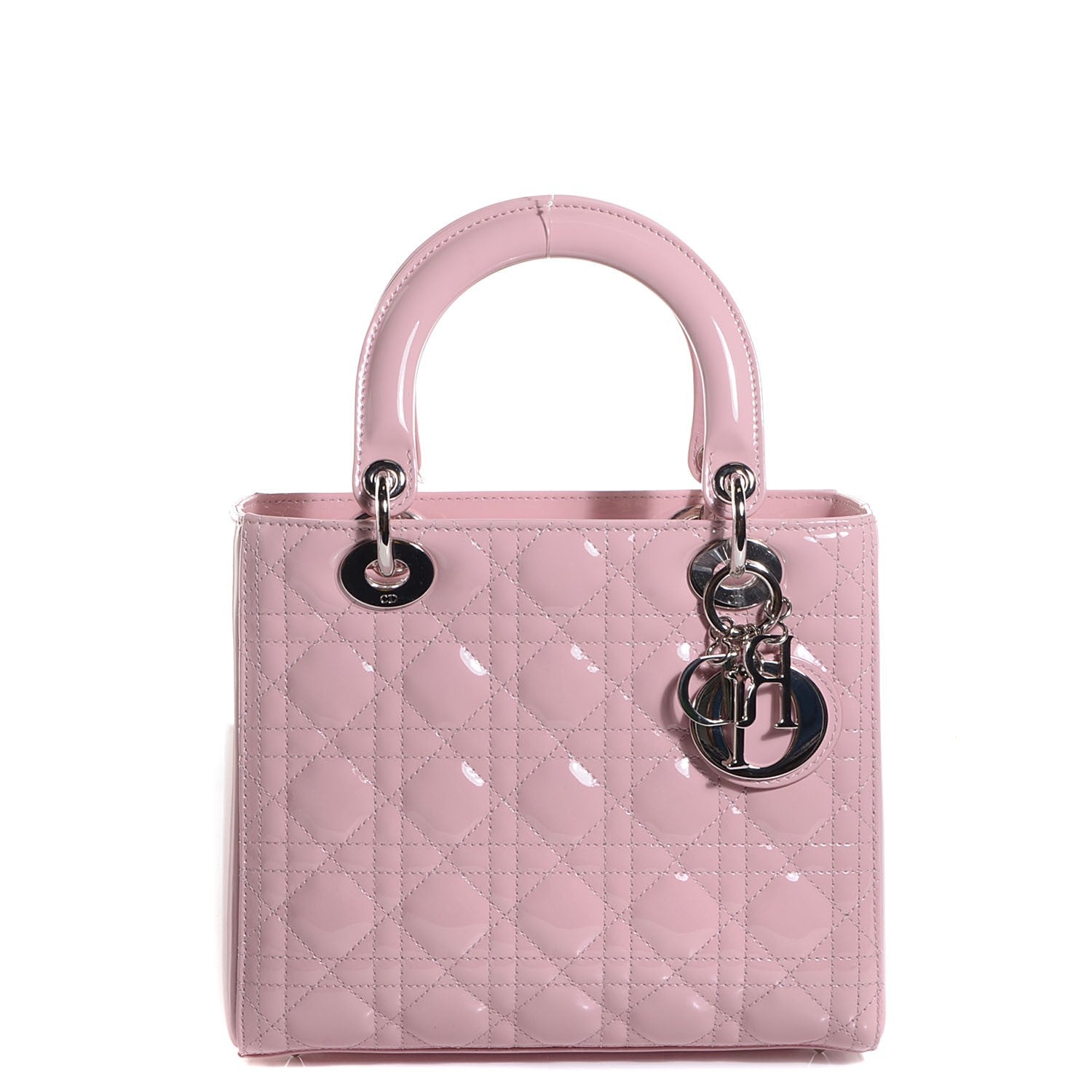 Christian Dior Lambskin Cannage Medium Lady Dior Rose Clair 1 of 9
