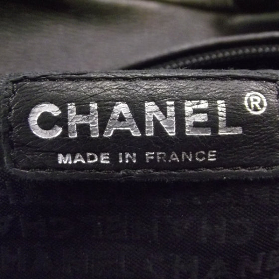 Chanel Deerskin Stitched Bowler Black 9 of 12