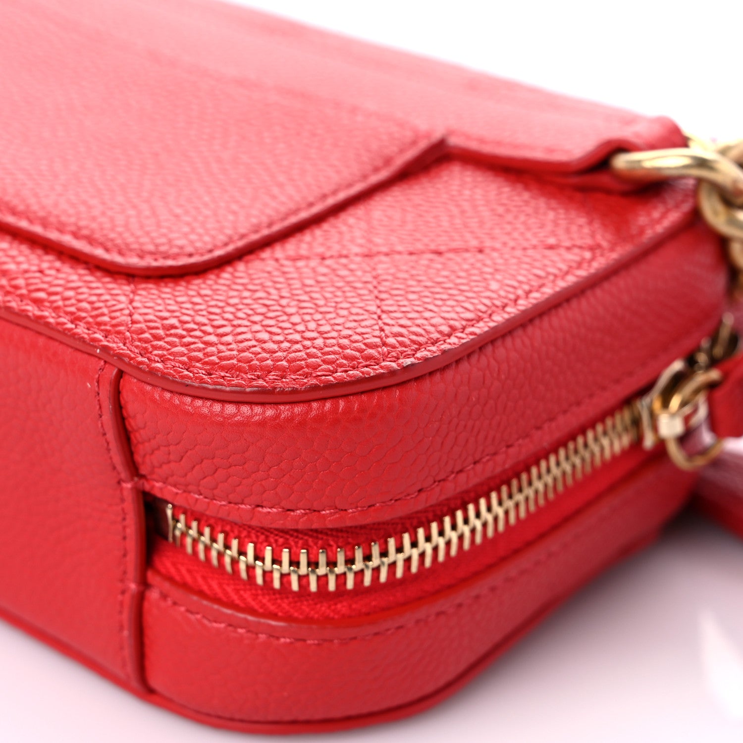 Chanel Caviar Quilted Waist Bag Red 11 of 13