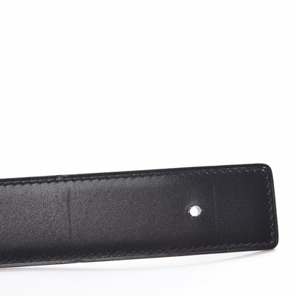 Hermes Box Togo 32mm Guilloche H Belt 85 Black Gold 7 of 9