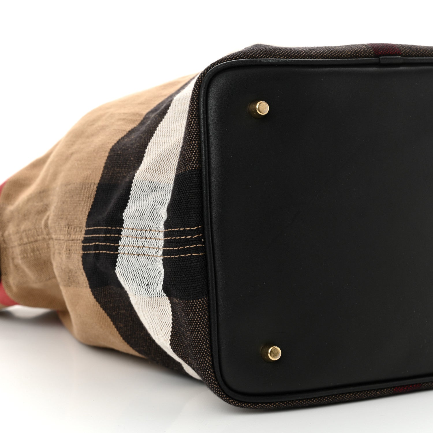 Burberry Canvas Mega Check Medium Ashby Hobo Black 9 of 10