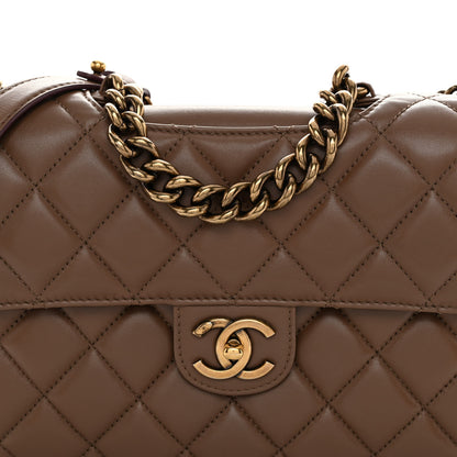 Chanel Calfskin Quilted Large Perfect Edge Flap Kaki 7 of 10