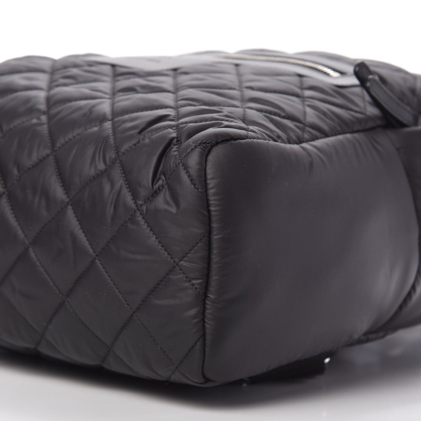 Nylon Quilted Coco Cocoon Backpack Black