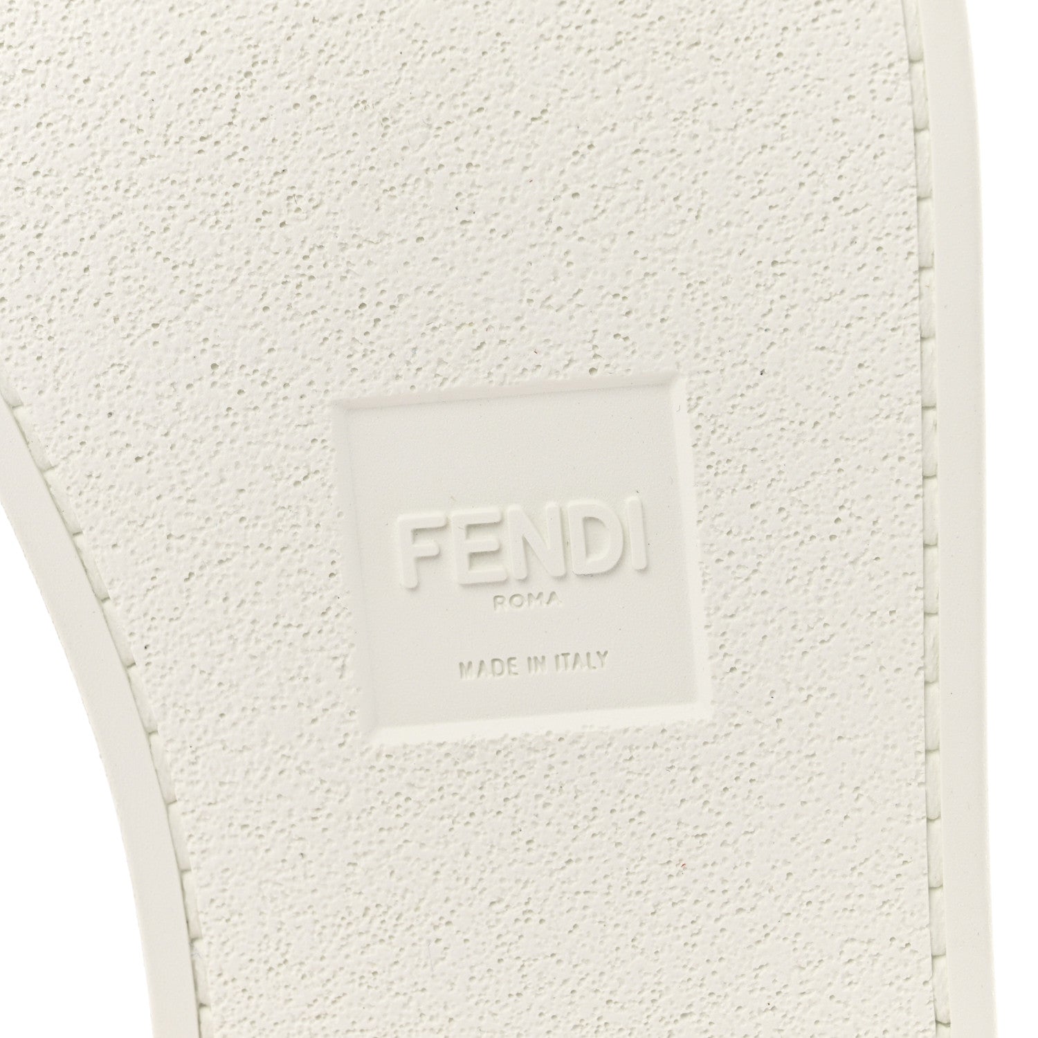 Fendi Vitello Karligraphy Embossed Womens Low Top Sneakers 36.5 White 7 of 10