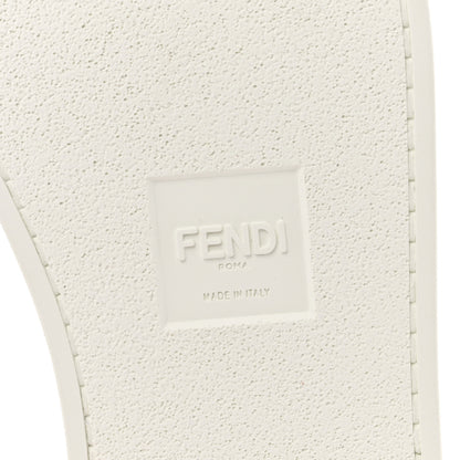 Fendi Vitello Karligraphy Embossed Womens Low Top Sneakers 36.5 White 7 of 10