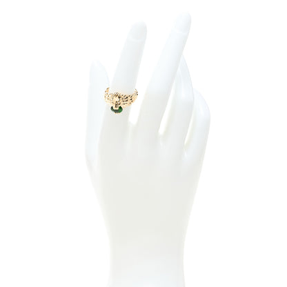 Gucci 18K Yellow Gold Diamond Chrome Diopside Lion Head Ring 53 6.25 2 of 6