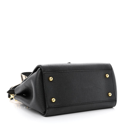 Burberry Soft Grain Calfskin Small Buckle Tote Black 4 of 16