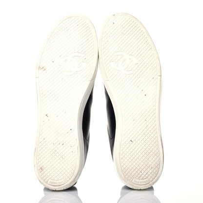 Chanel Calfskin CC Womens Sneakers 42 Black 6 of 9
