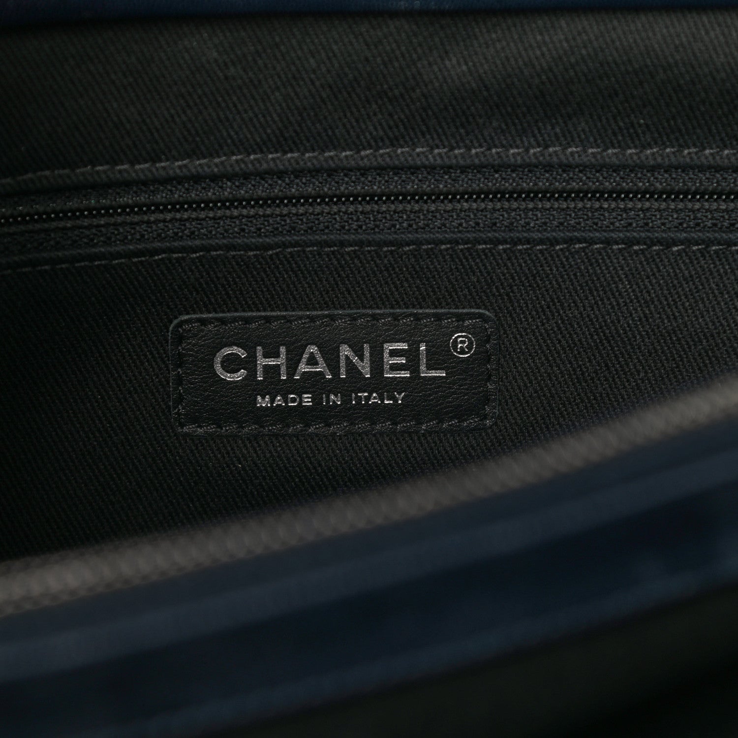 Chanel Goatskin Quilted Large City Rock Shopping Bag Navy 5 of 7