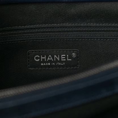 Chanel Goatskin Quilted Large City Rock Shopping Bag Navy 5 of 7