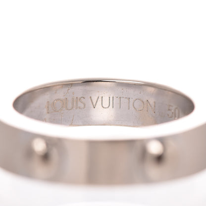 Louis Vuitton 18K White Gold Bague Clous Ring 50 5.5 4 of 6