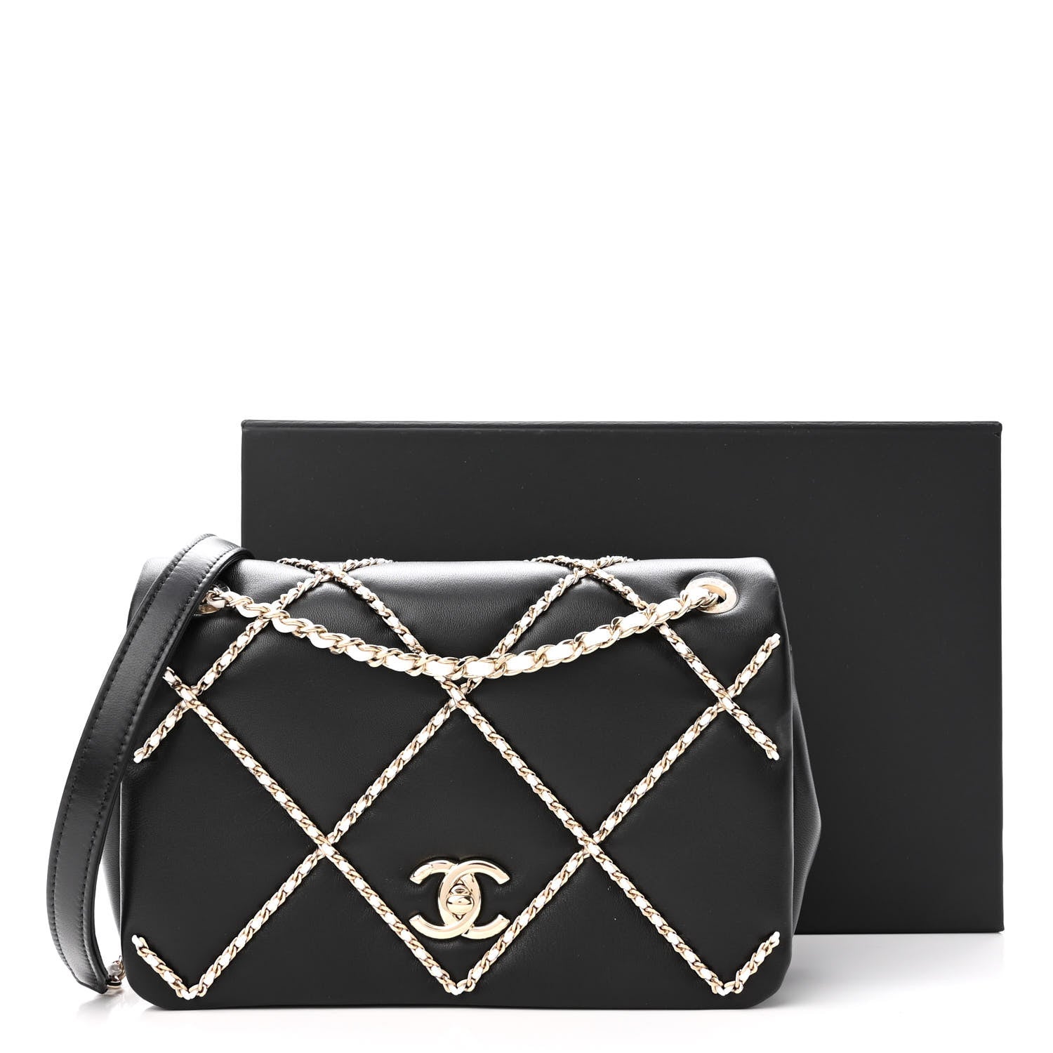 Chanel Lambskin Small Entwined Chain Flap Black 11 of 11