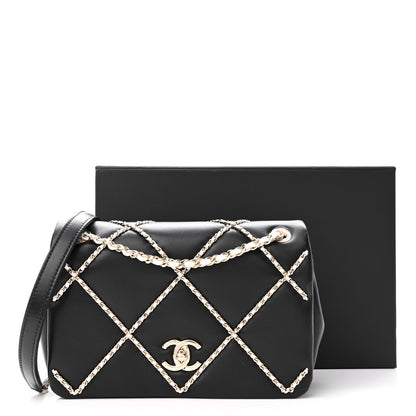Chanel Lambskin Small Entwined Chain Flap Black 11 of 11