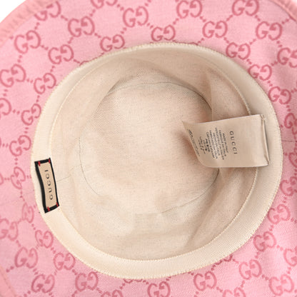 Gucci Monogram Textured Dollar Calfskin GG Jago Bucket Hat L Soft Cotton Candy Dark Cotton Candy 7 of 9