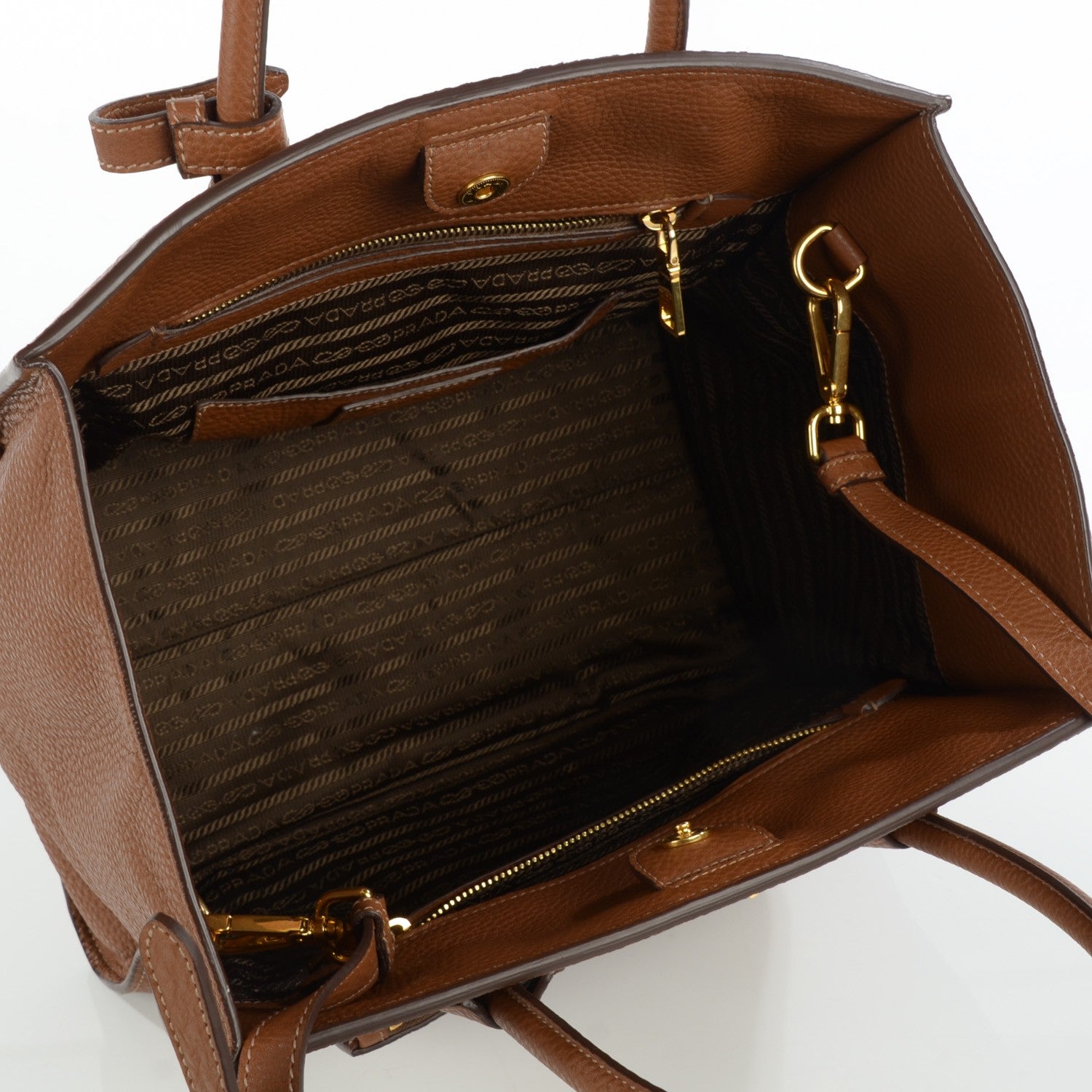 Prada Vitello Daino Tote Caramel 7 of 11