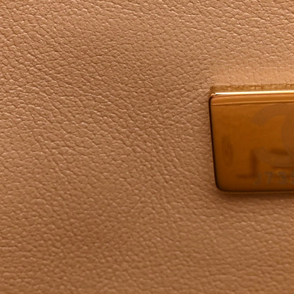 Chanel Lambskin Quilted Metal Mini Top Handle Rectangular Flap Beige 7 of 15