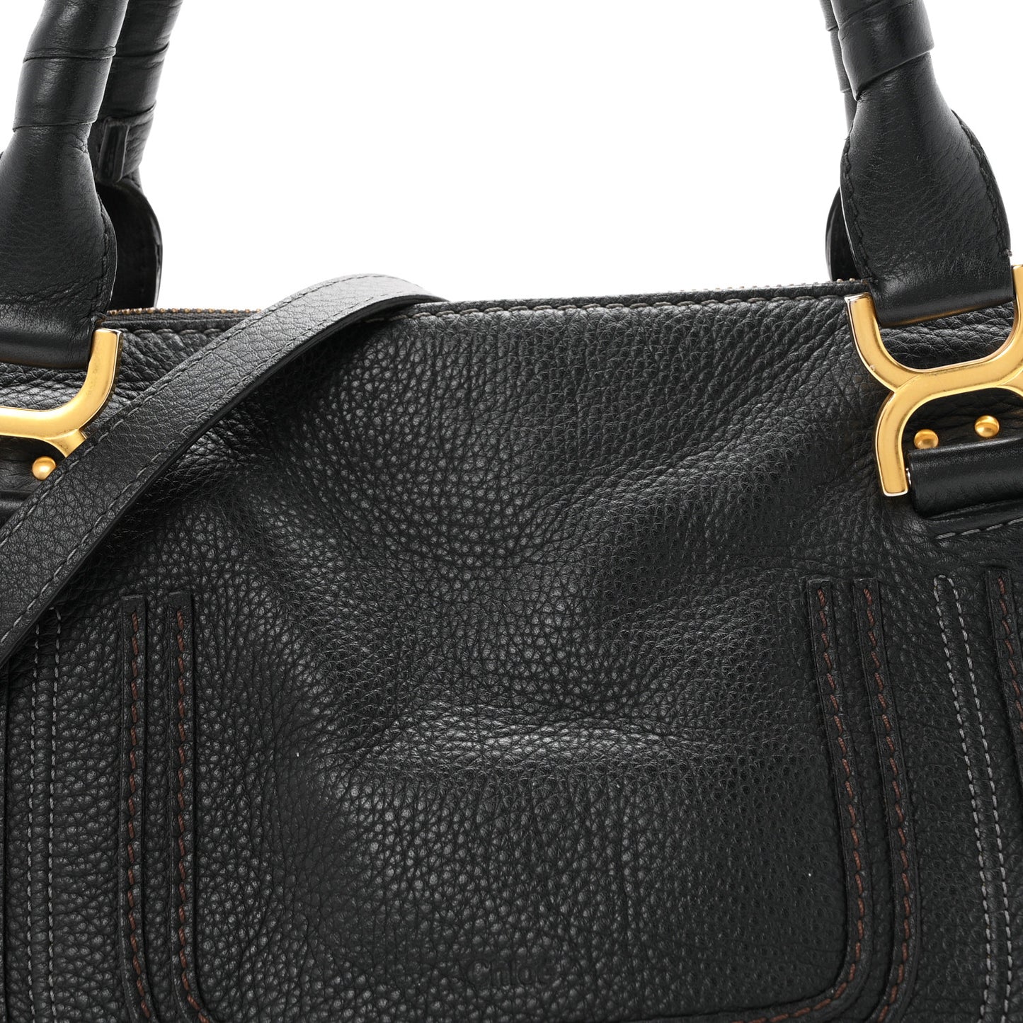 Calfskin Medium Marcie Satchel Black