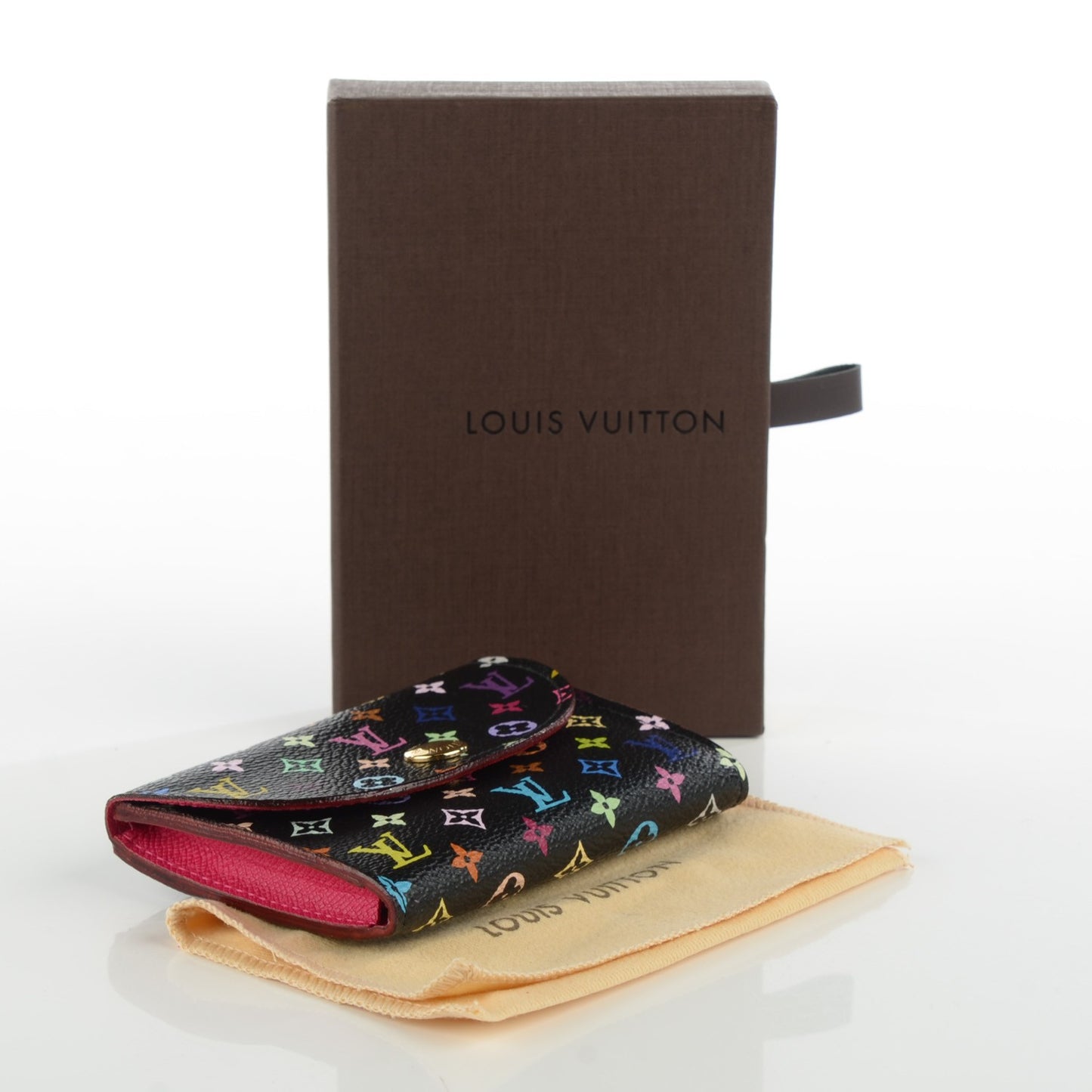 Monogram Multicolor Business Card Holder Black Grenade