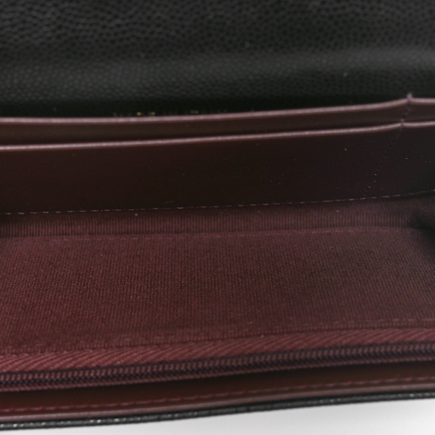 Caviar Quilted Medium Flap Wallet Black