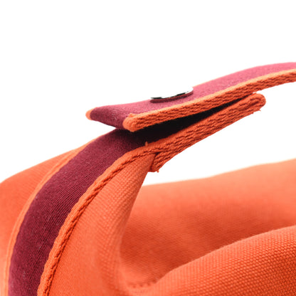Hermes Canvas Small Bride-A-Brac Pouch Orange Burgundy 11 of 11