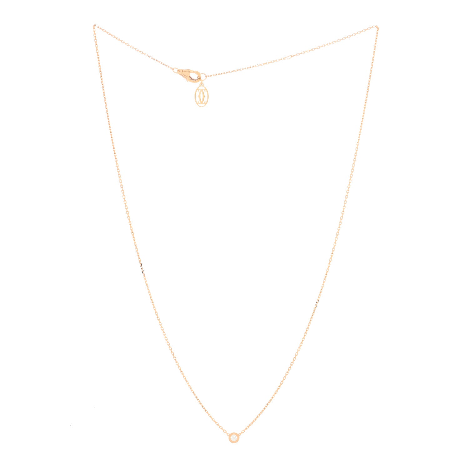 Cartier 18K Pink Gold Diamond XS D'Amour Pendant Necklace 2 of 4