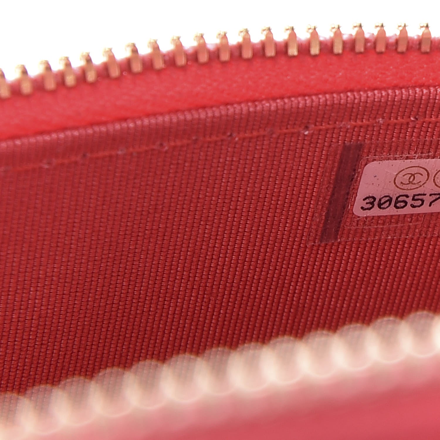 Chanel Caviar Quilted Mini Vanity Case With Chain Red 6 of 9