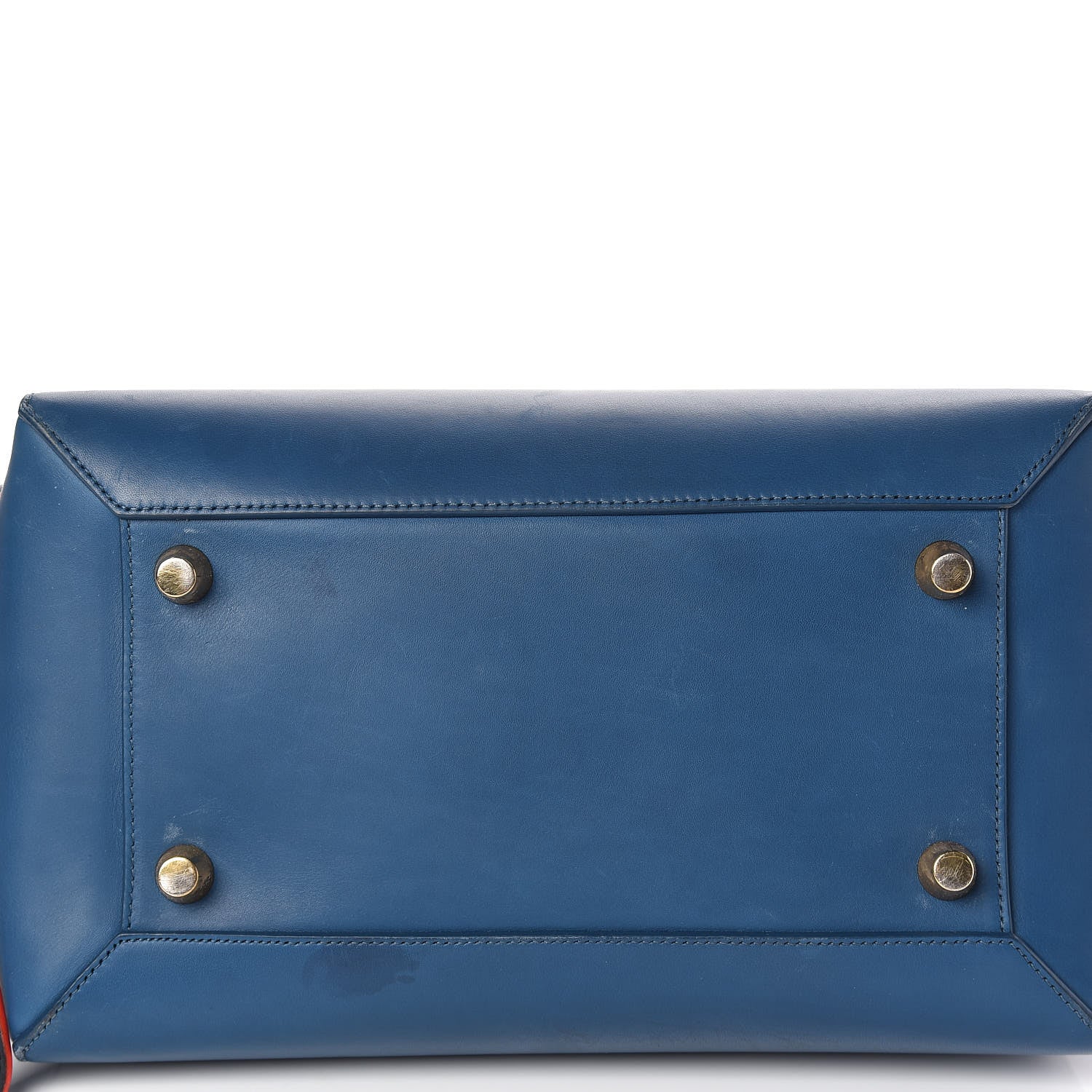 Celine Calfskin Mini Tri-Color Belt Bag Navy Blue 11 of 13