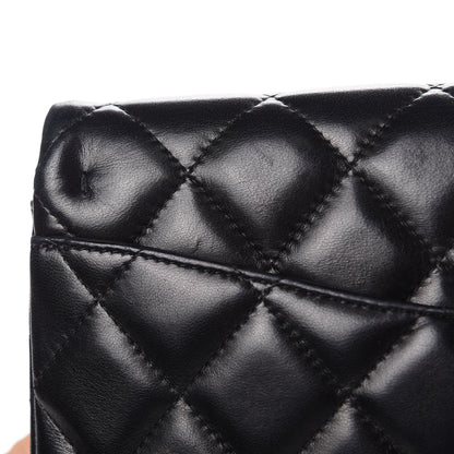 Chanel Lambskin Quilted Clutch With Chain Flap Black 11 of 16