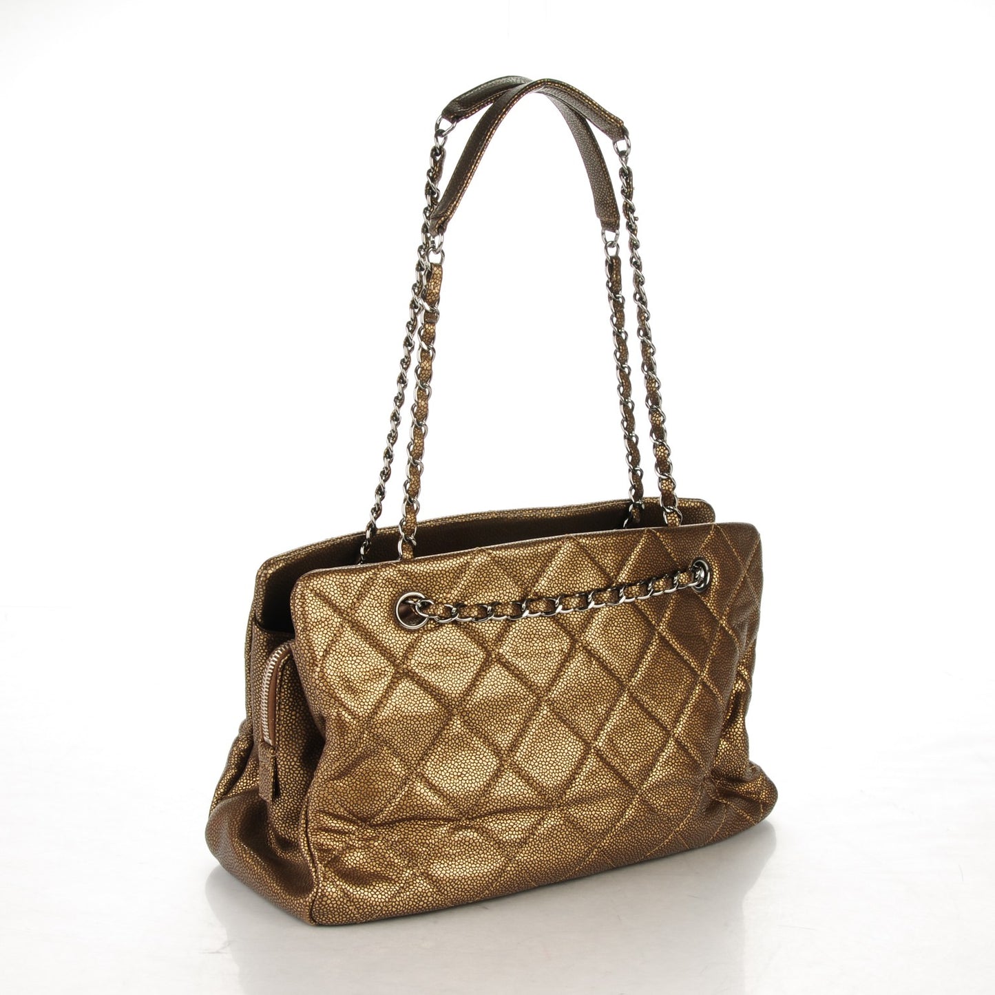 Caviar Timeless CC Shopping Tote Bronze