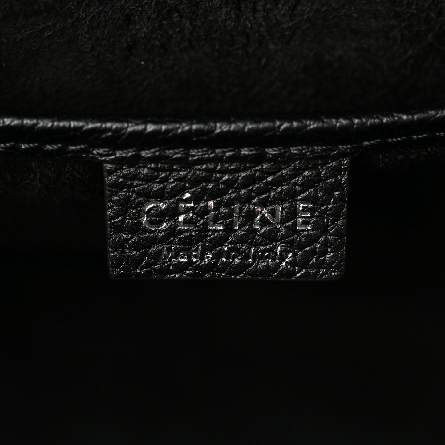 Drummed Calfskin Nano Luggage Black