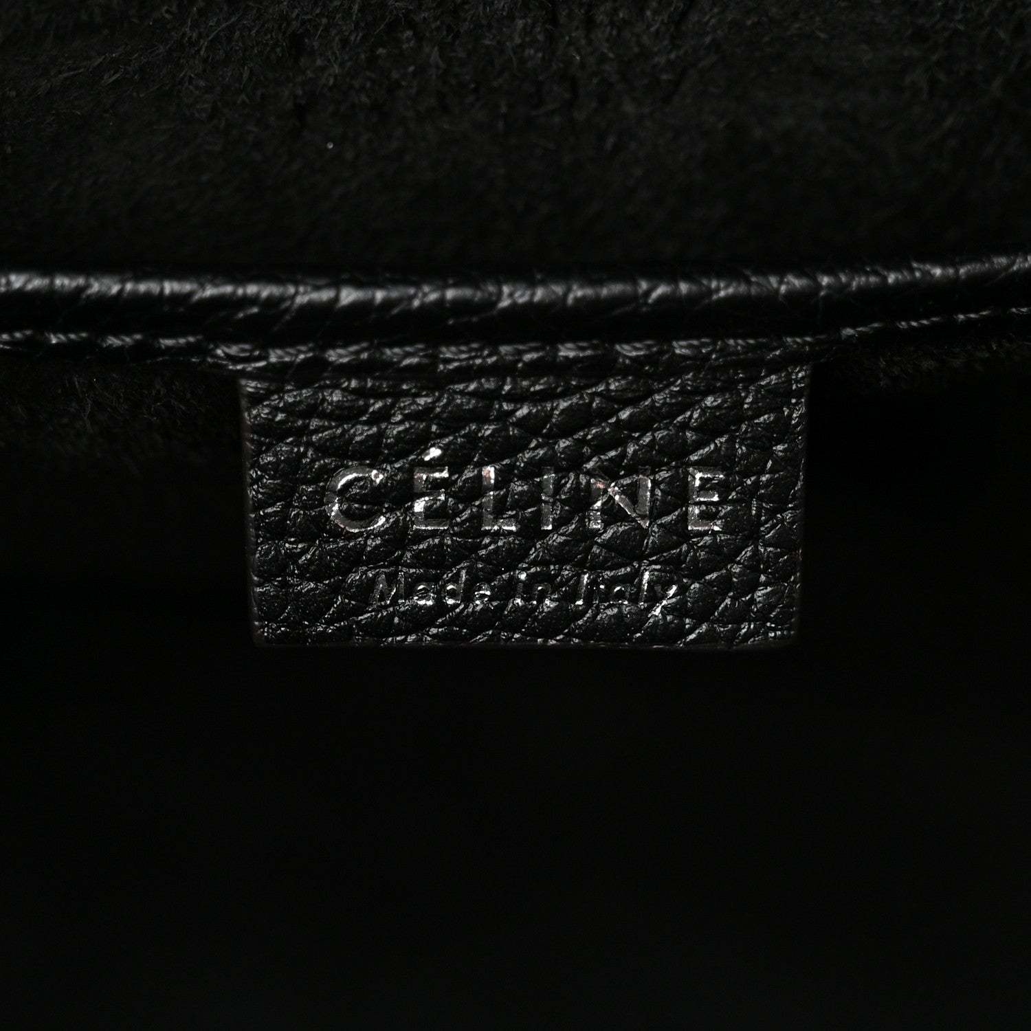 Celine Drummed Calfskin Nano Luggage Black 6 of 9