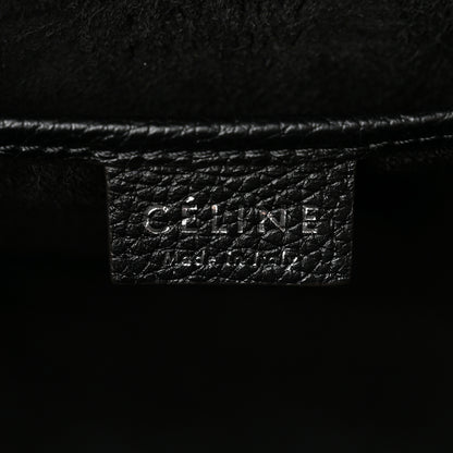 Celine Drummed Calfskin Nano Luggage Black 6 of 9