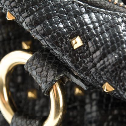 Marc Jacobs Python Effect Quilted Rio Stardust Satchel Black 9 of 10