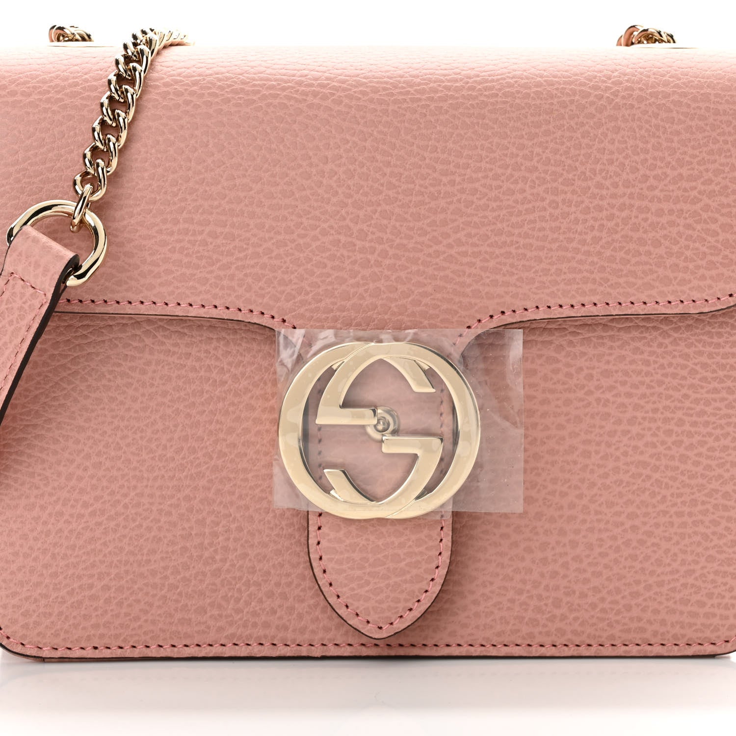Gucci Dollar Calfskin Small Interlocking G Shoulder Bag Soft Pink 8 of 10