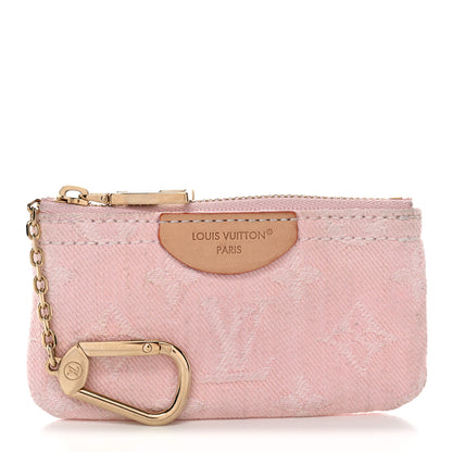 Louis Vuitton Monogram Denim Key Pouch Washed Pink 1 of 6
