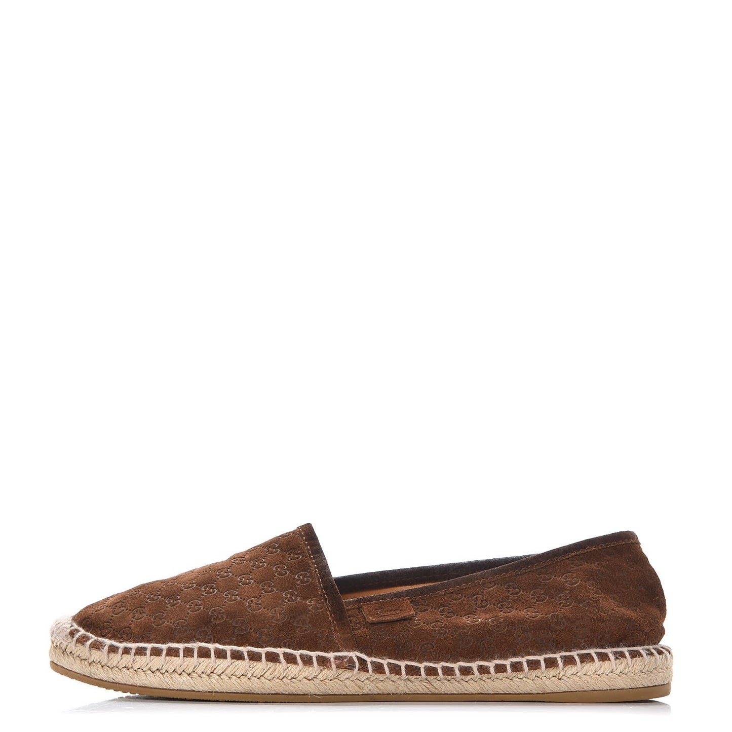Suede Microguccissima Espadrilles 39.5 Nut Brown